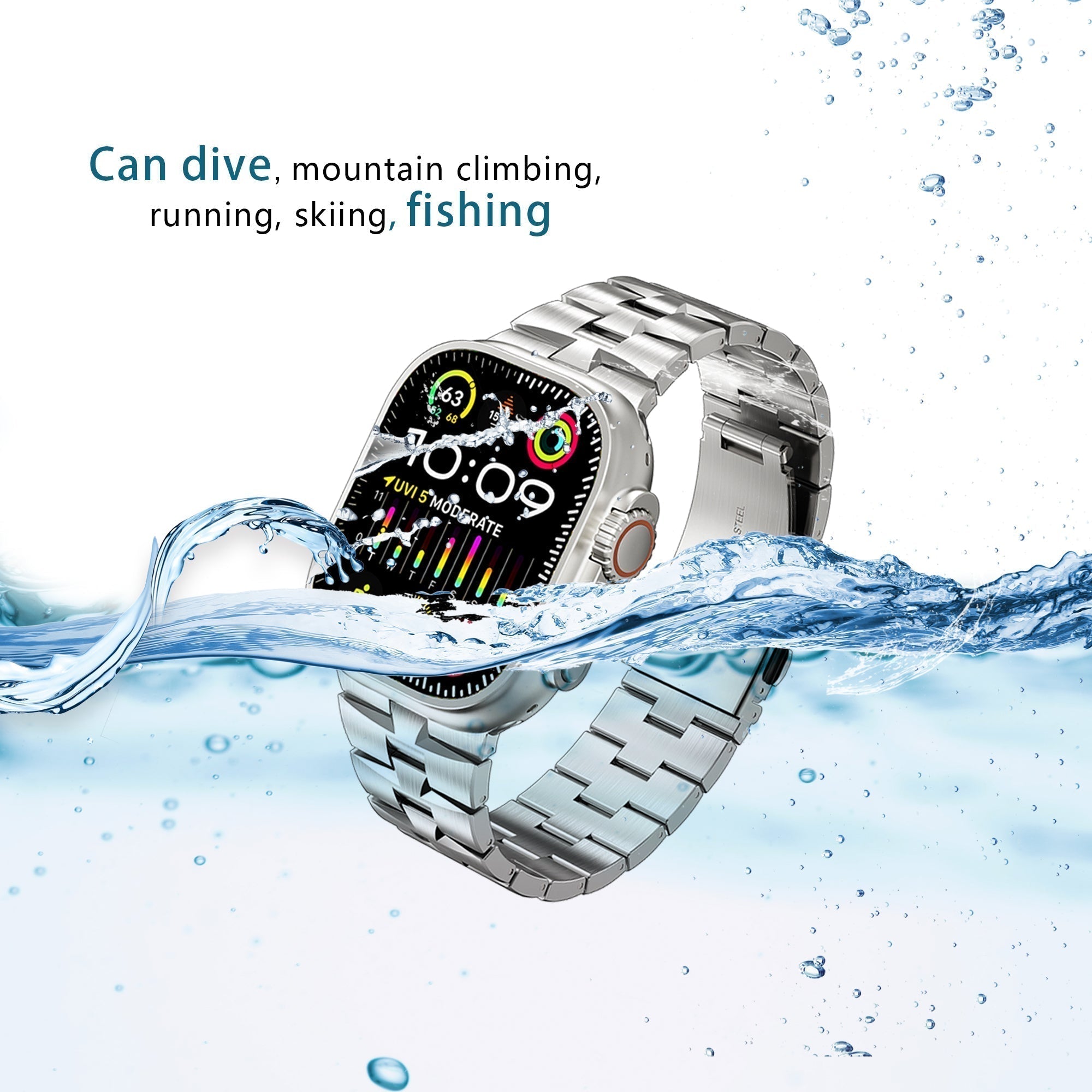 Aventi rustfrit stål urrem til Apple Watch | Lersk