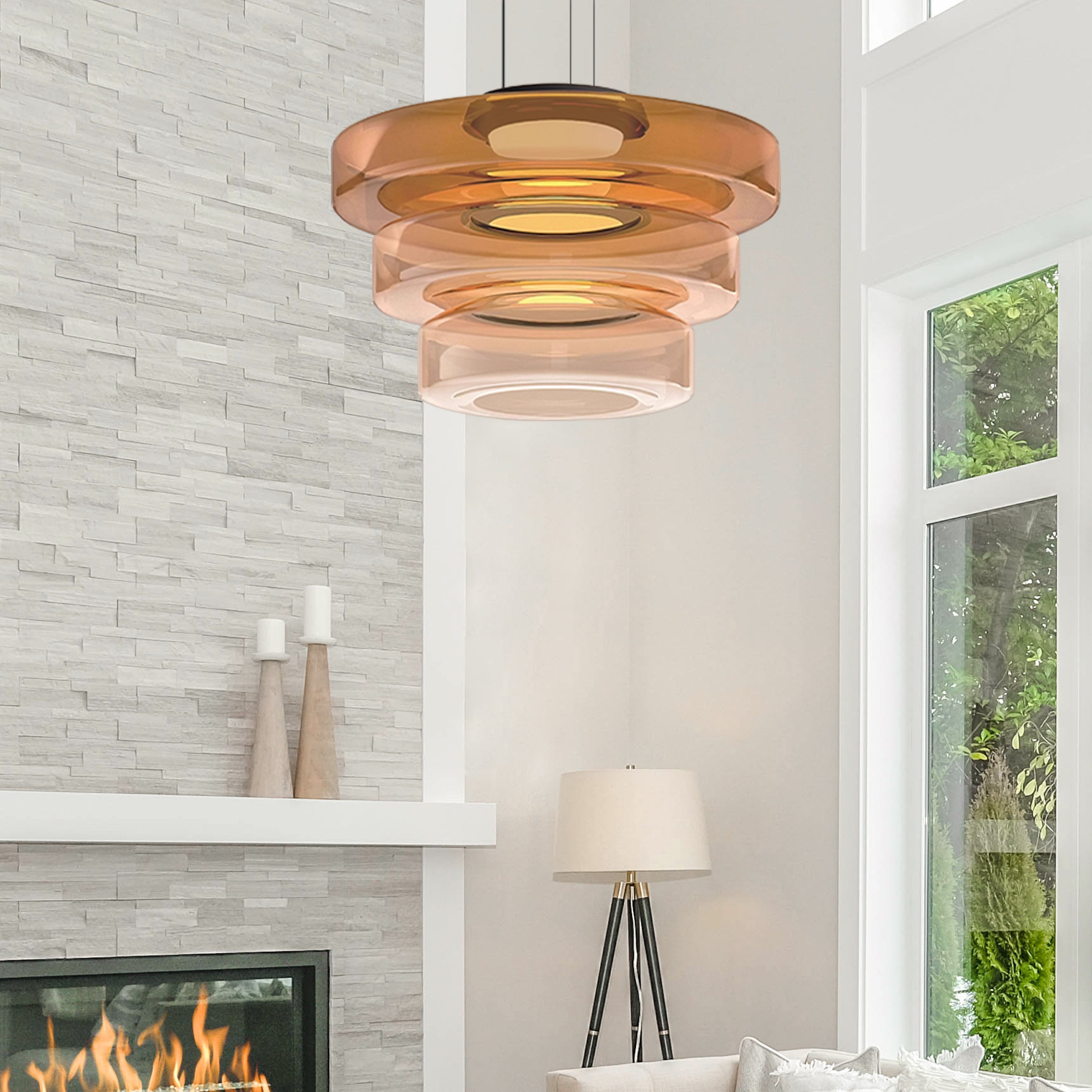 Asteron glaspendel i Bauhaus-stil loftlampe | Lersk