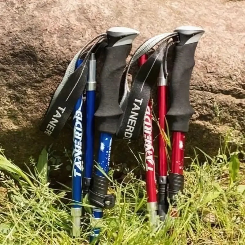 Regulowany składany aluminiowy kij trekkingowy Kirrea do wędrówek | Lersk