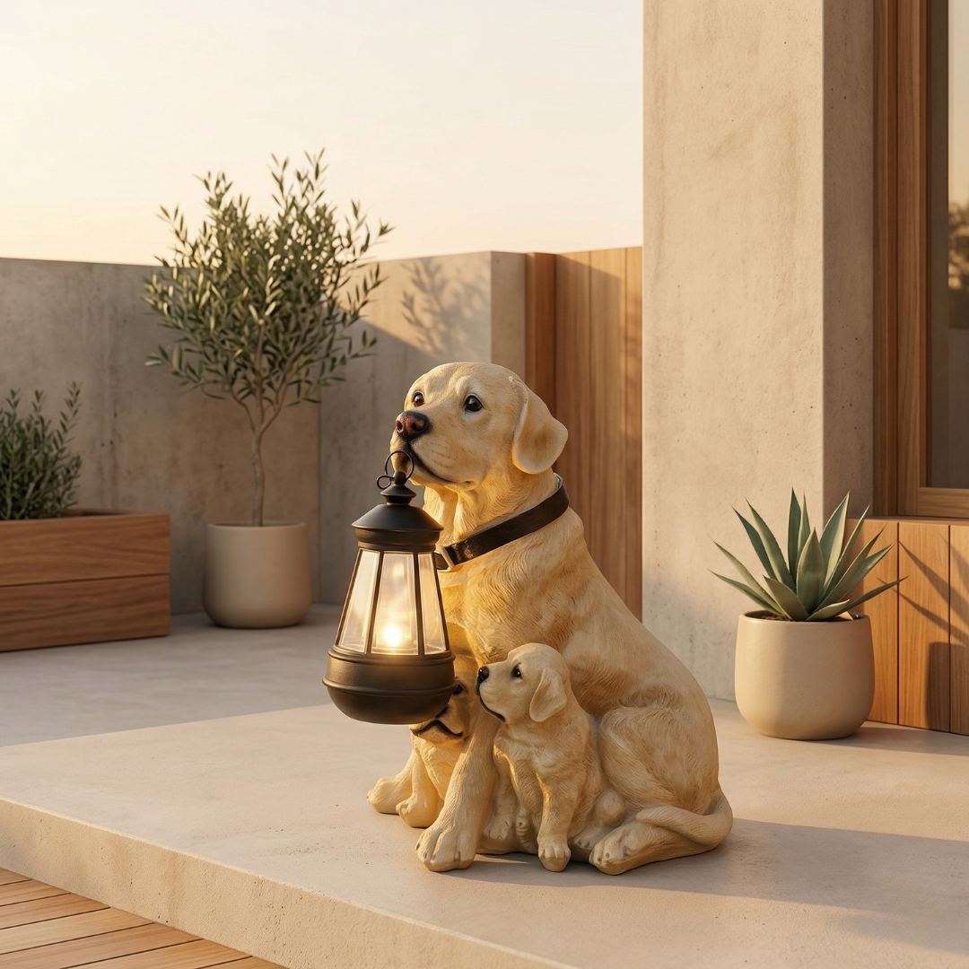 Solar-Hund Gartenornament für Außenbereich und Gartendekoration | Lersk
