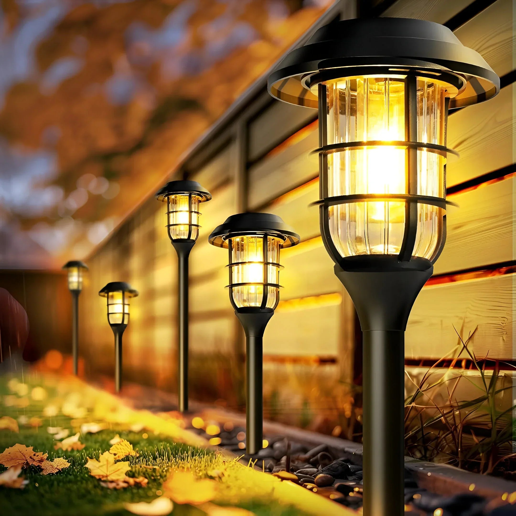 SolarGlow Solar-Gartenleuchten-Set, 6er-Pack für Außenbeleuchtung und Ambiente in Ihrem Garten | Lersk