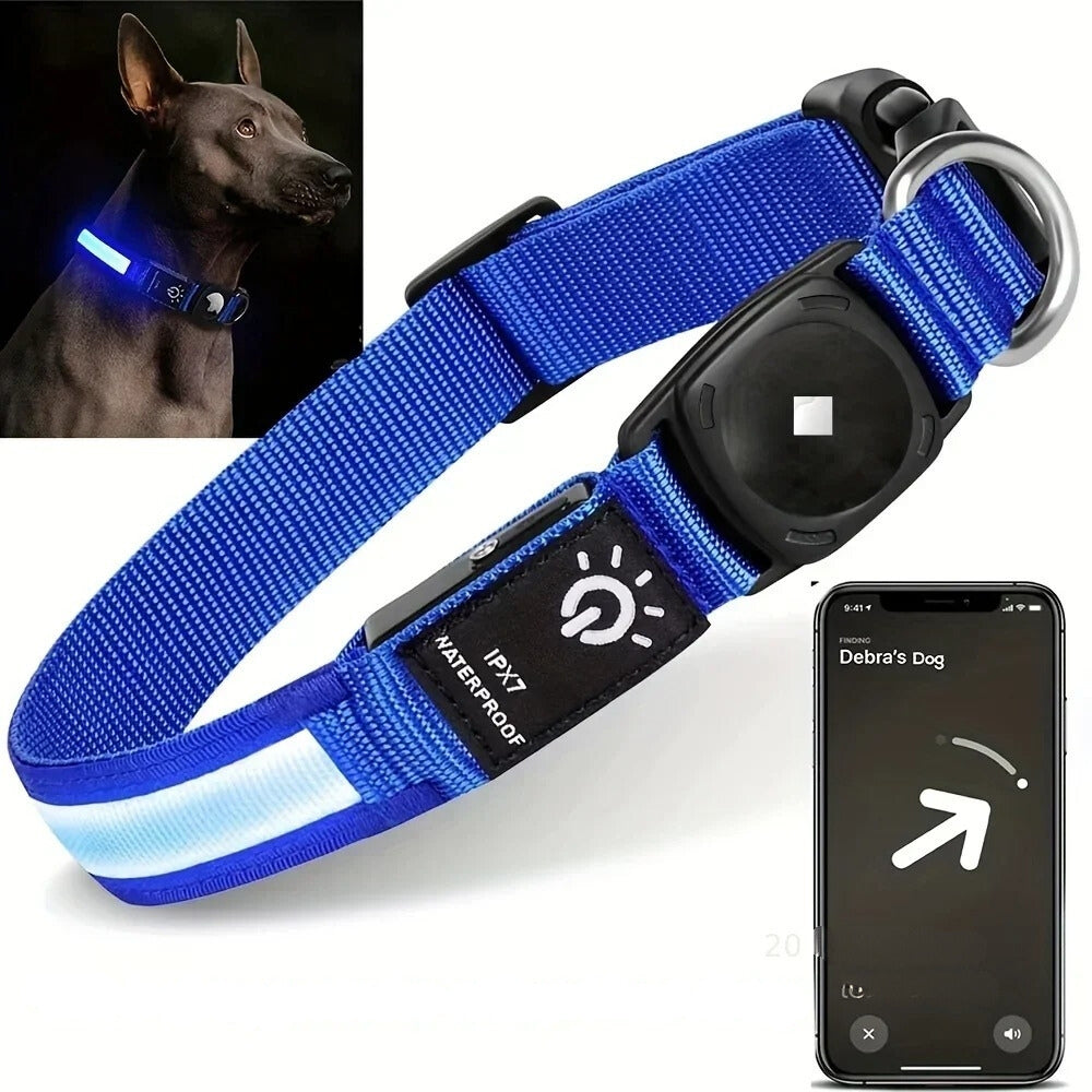 LumaPaw LED Waterproof Dog Collar With Tracker Slot | Lersk