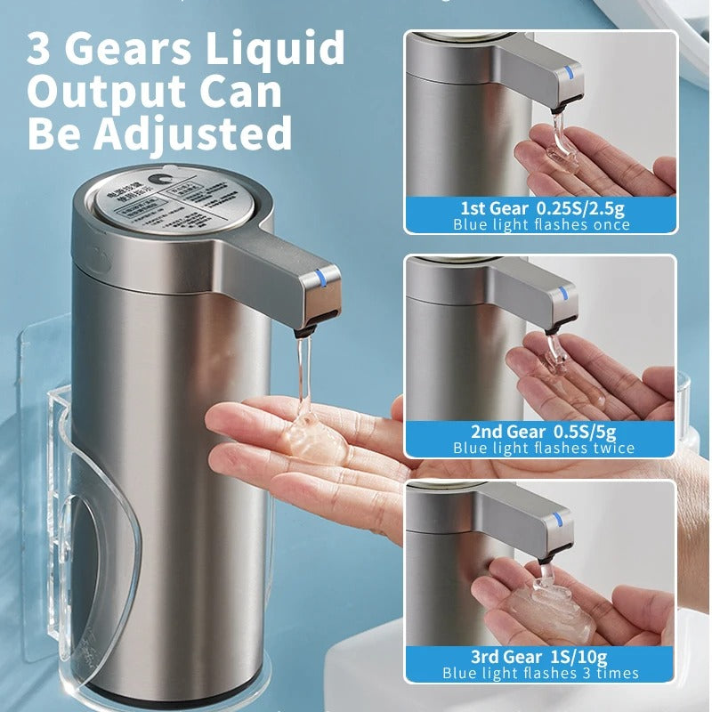 LuminaSteel | Dispenser di Sapone Senza Contatto in Acciaio Inossidabile | Lersk