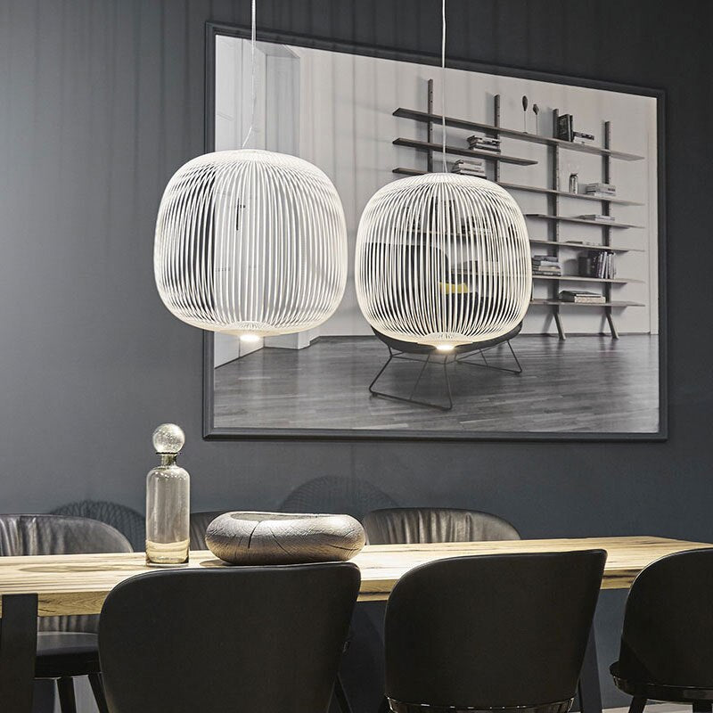 Spokes Suspension Pendant Light With Spoke Motif 35 Cm Diameter 135 Cm High | Lersk