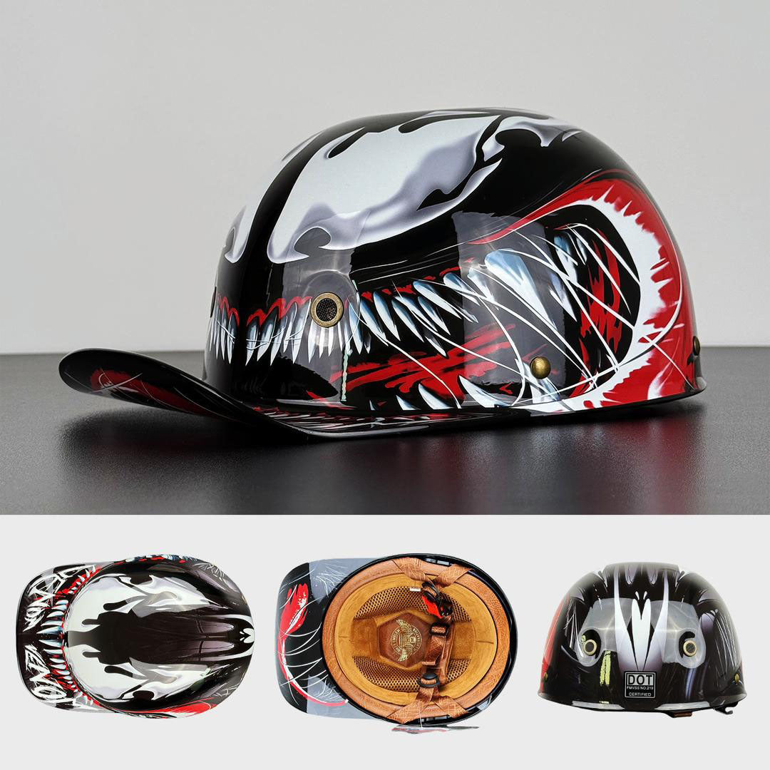 Casco Moto Baseball Cap Certificato DOT ECE per Guida Sicura per Piloti | Lersk