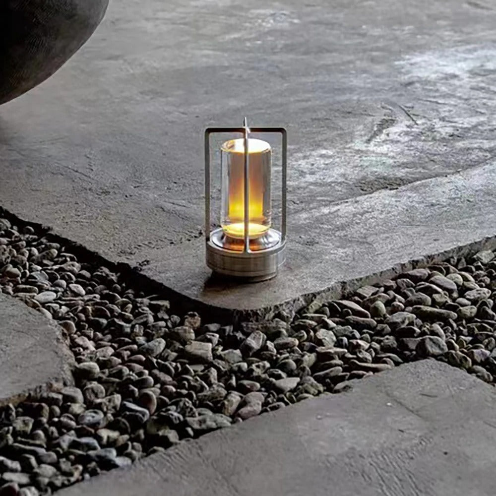Genopladelig LED krystal bordlampe med berøringskontrol, trådløs natlampe til soveværelset | Lersk