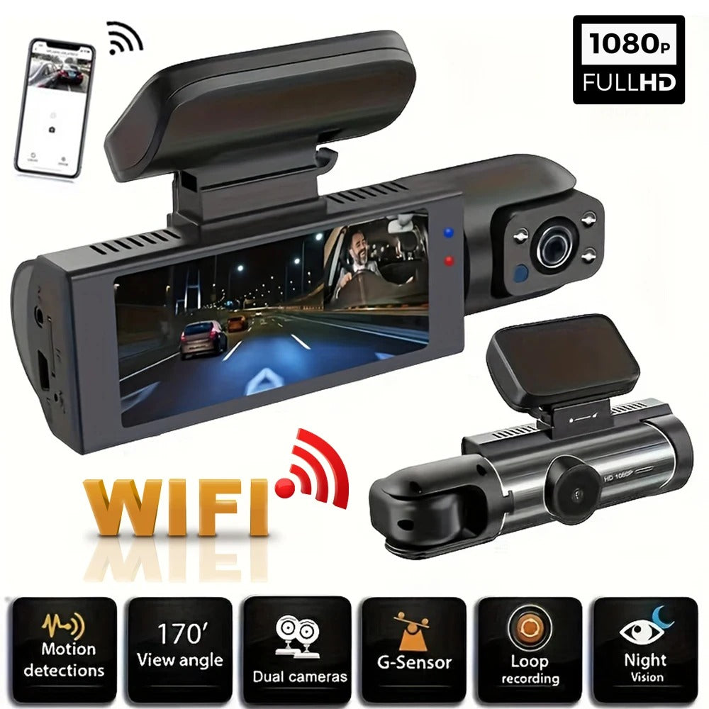 NovaSight DuoCam 1080P Dash Cam Vista Anteriore Interna | Lersk