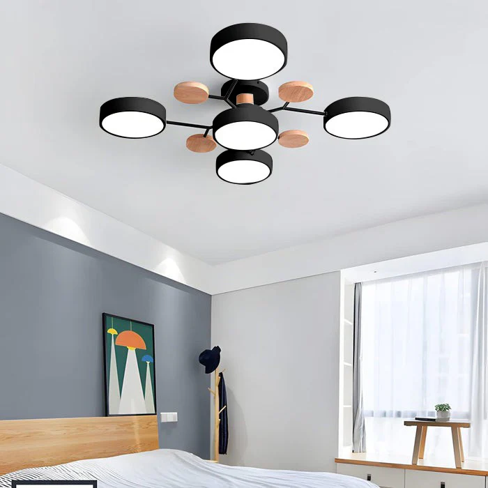 Żyrandol Marenco Round Iron LED do salonu i jadalni | Lersk