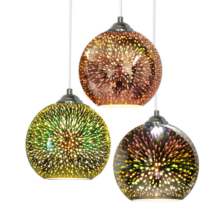 Suspension dôme en verre 3D Prismora - Moderne colorée | Lersk