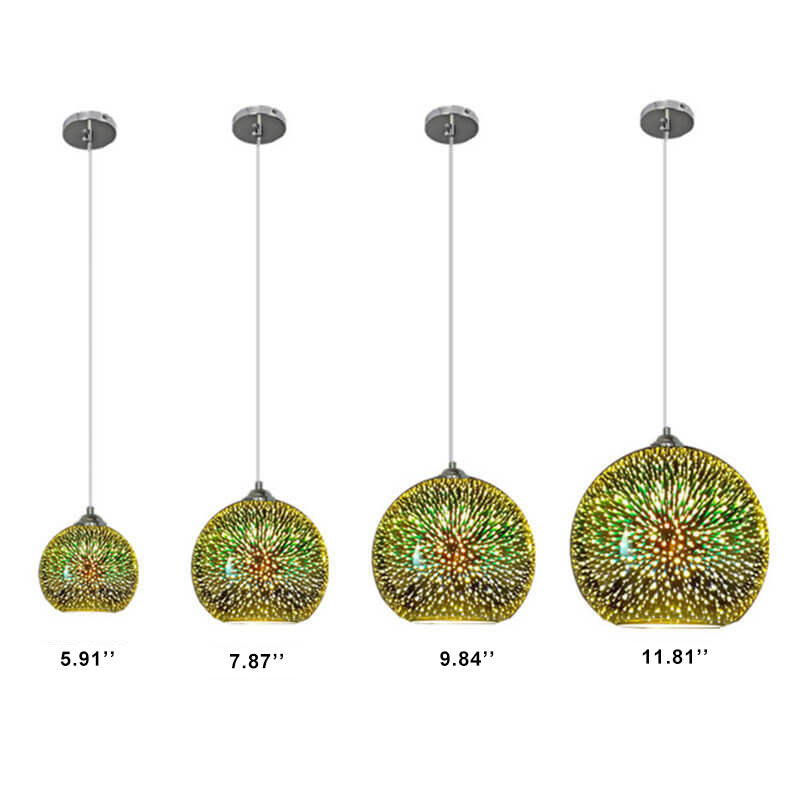 3D Glass Pendant Light - Magical Colorful Dome Lamp for Living Rooms | Lersk