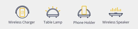 LumaNova 4 In 1 Bedside Lamp With Wireless Charging And Bluetooth Speaker | Lersk