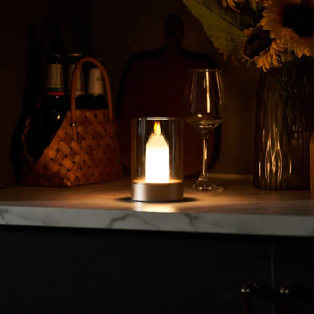Luce Ambientale Ricaricabile a Candela Senza Fiamma per Decorazione | Lersk