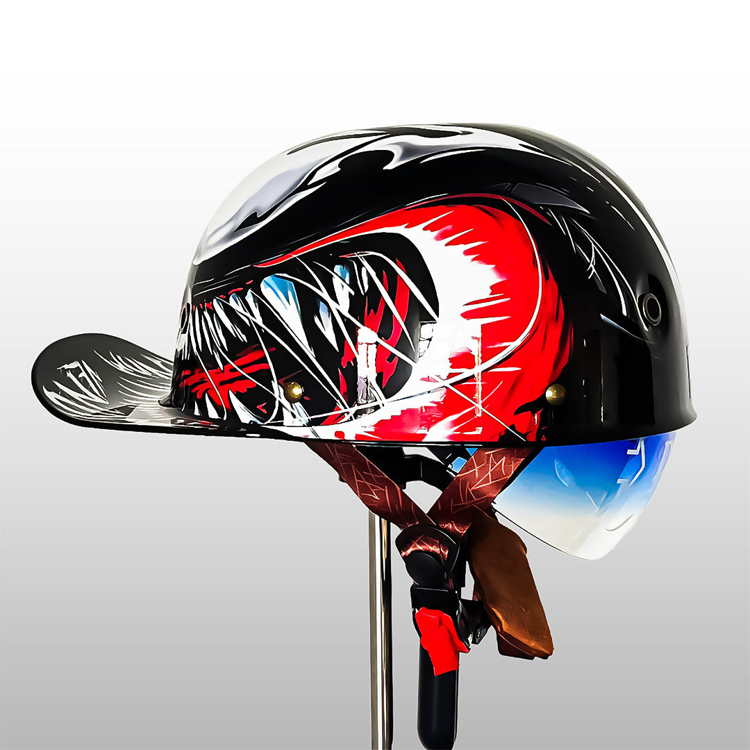 Casco Moto Baseball Cap Certificato DOT ECE per Guida Sicura per Piloti | Lersk
