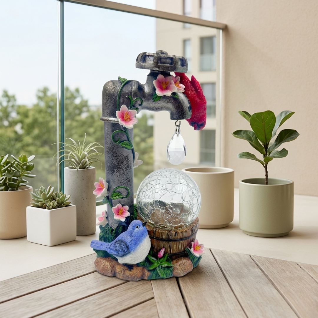 Statua da Giardino Cardinal Elegante Solare per Decorazione Esterna | Lersk