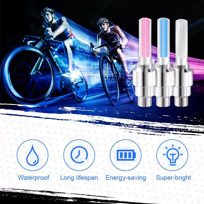 Wasserdichte LED-Felgenbeleuchtung für Fahrräder, Fahrradfelgenlicht-Zubehör für Nachtfahrten | Lersk