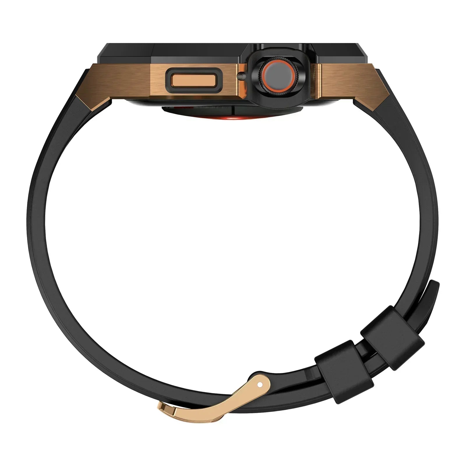 AeroCuff Fluoro Rubber Apple Watch-rem med rustfrit stålhus | Lersk