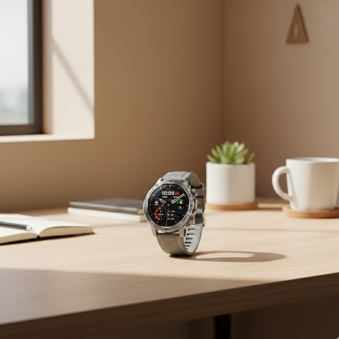 Robuste Outdoor-Smartwatch mit wasserdichtem taktischem Design und langer Akkulaufzeit | Lersk