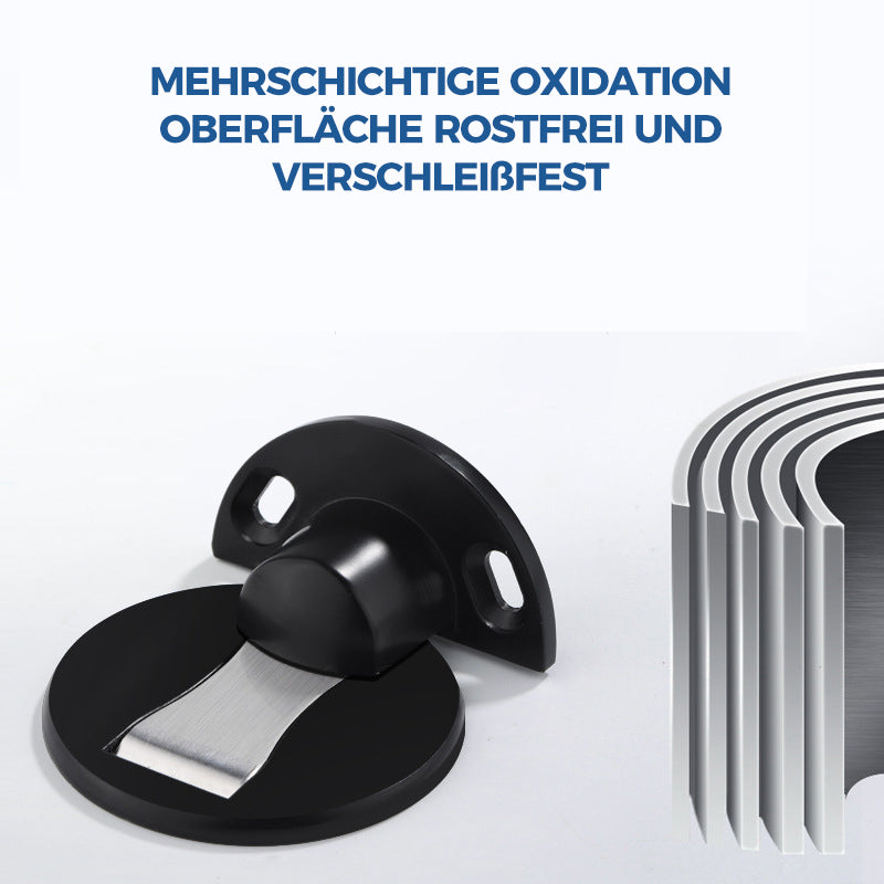 Invisible Magnetic Door Stop In Stainless Steel With Magnetic Catch And Mounting Plate | Lersk