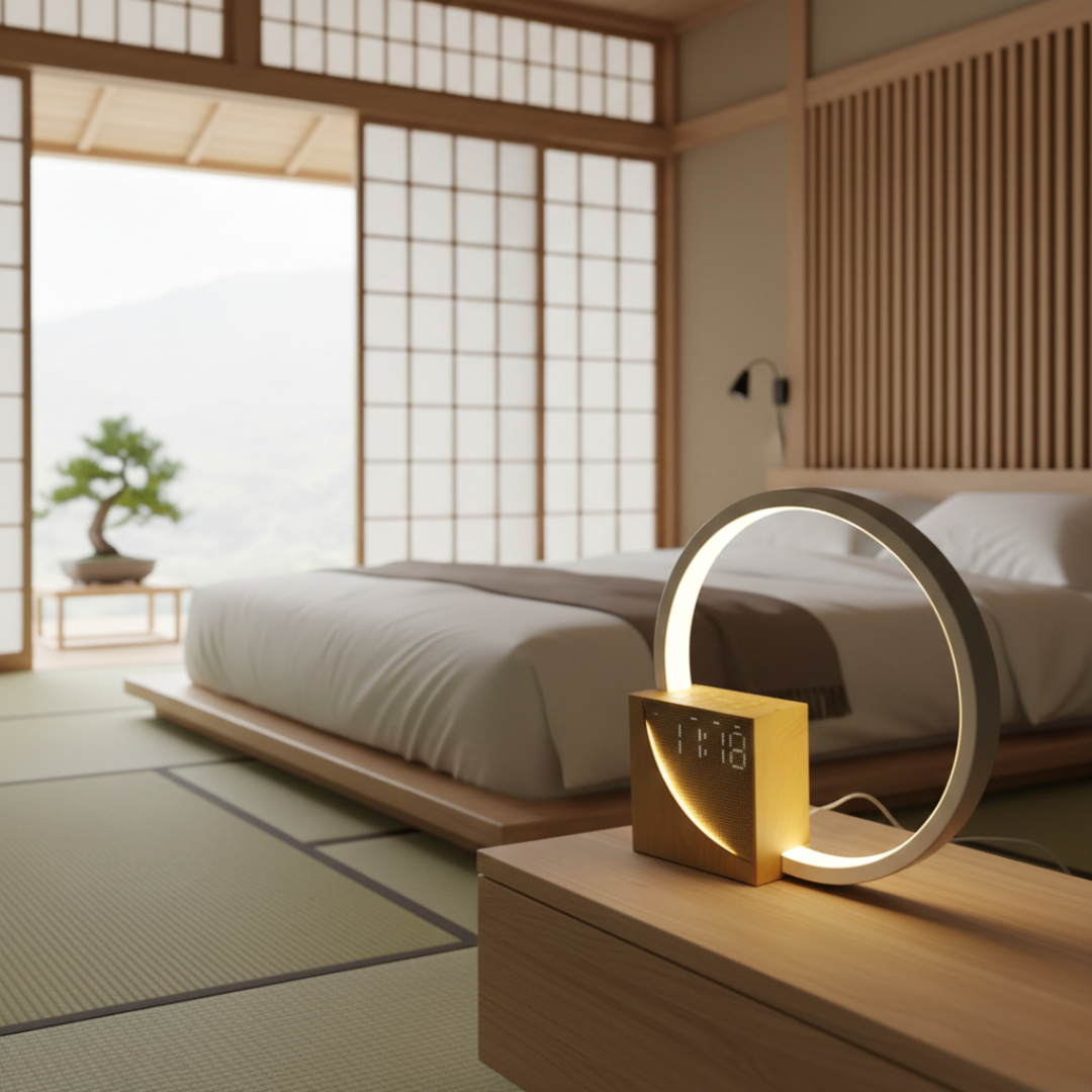 Lampada da comodino touch con rumore bianco per il sonno in camera da letto | Lersk