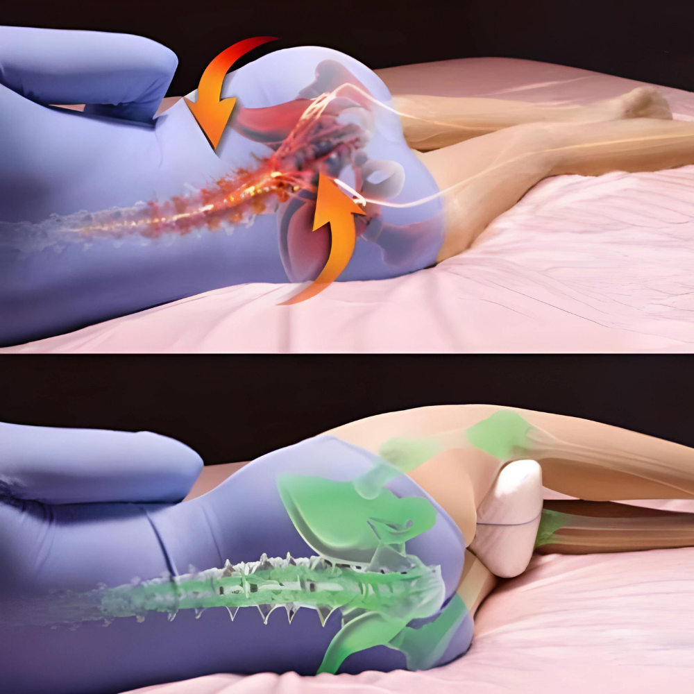 VeraRest Konturiertes Orthopädisches Kniekissen für Seitenschläfer | Lersk