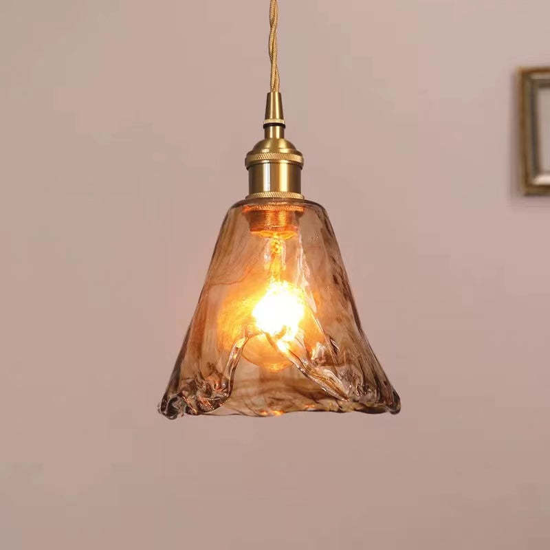 Aurelia Retro LED Pendant Light in Gold Metal Fixture | Lersk