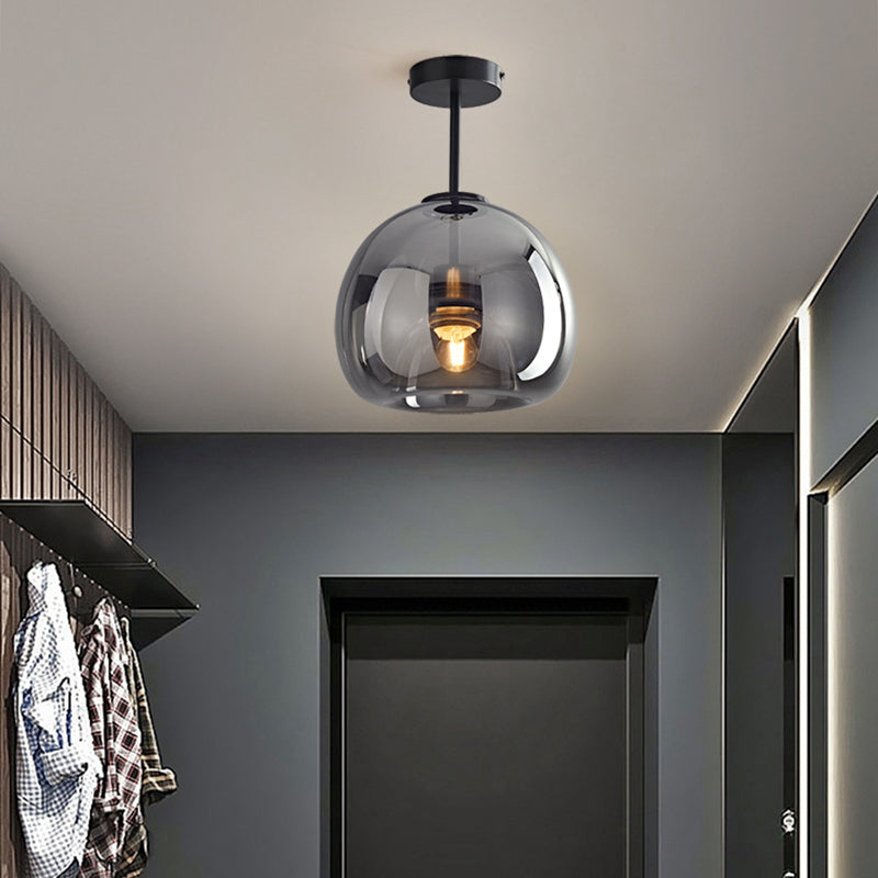 AuroraCircle Modern Black and Gold Round Ceiling Lamp | Lersk