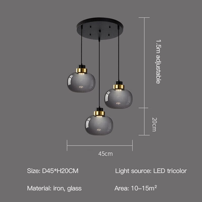 Szklane lampy wiszące Marlow