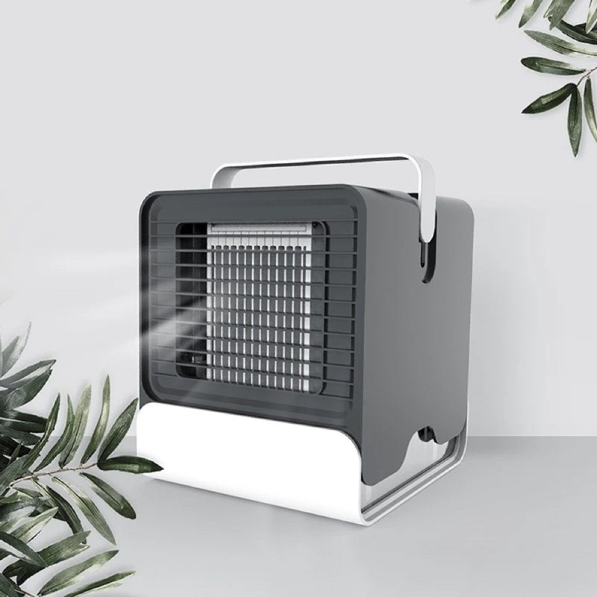 BreezeWave Mini bærbar aircondition stille 4-bladet til bil og hjem | Lersk