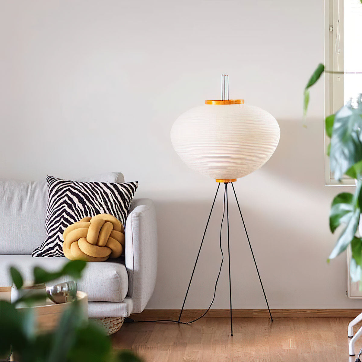 Hikaru Rispapir Gulvlampe Blødt Stemningslys Minimalistisk | Lersk