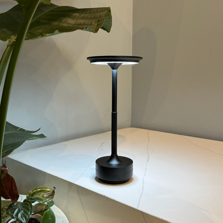 Rechargeable Cordless LED Table Lamp With Touch Dimmer And Modern Metal Design | Lersk