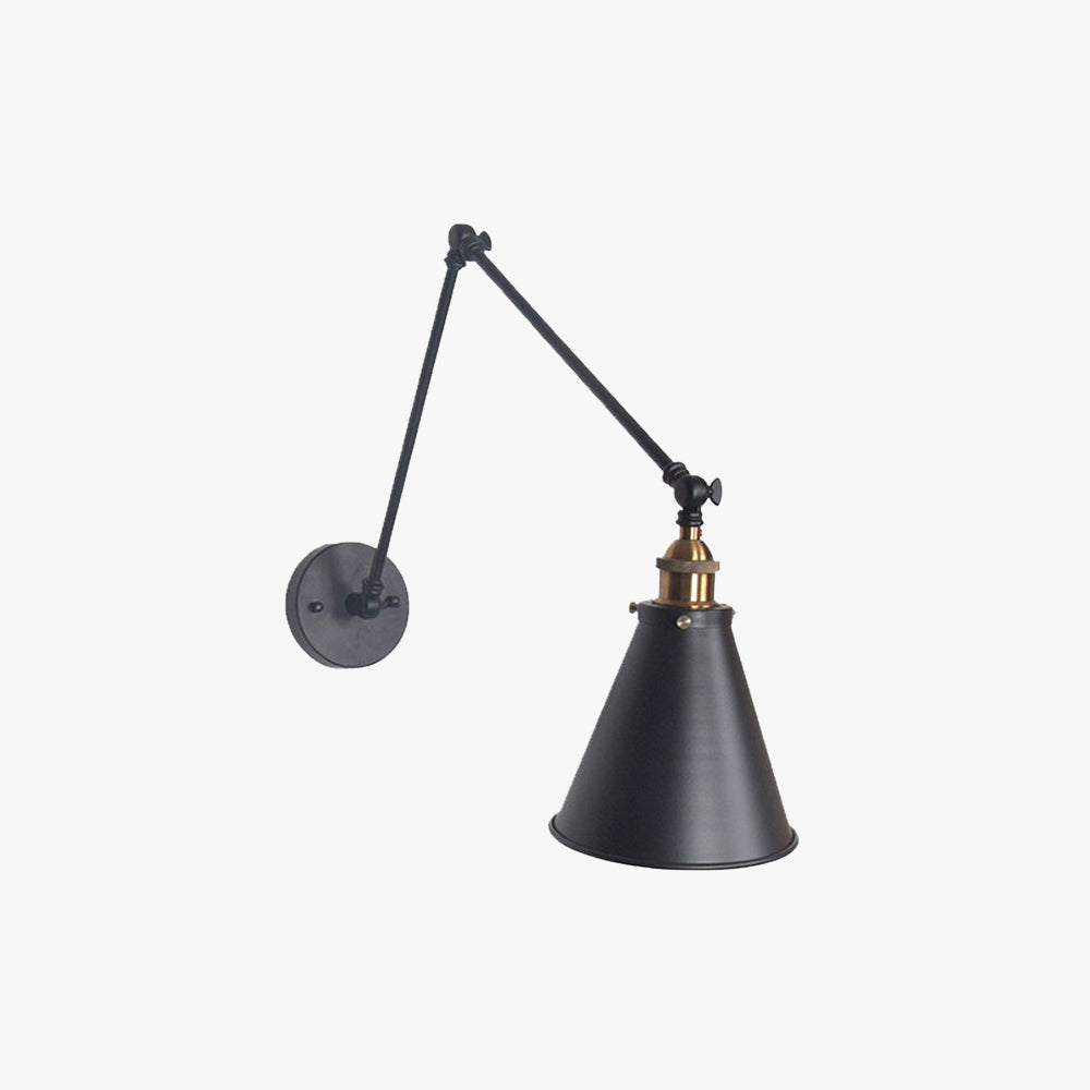 NovaLume Adjustable Industrial Wall Light Vintage Black | Lersk
