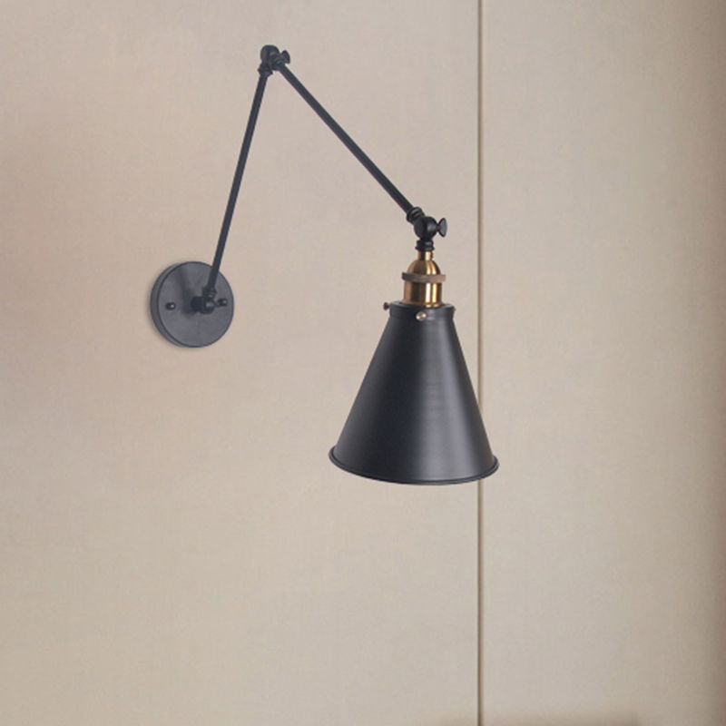 NovaLume Adjustable Industrial Wall Light Vintage Black | Lersk