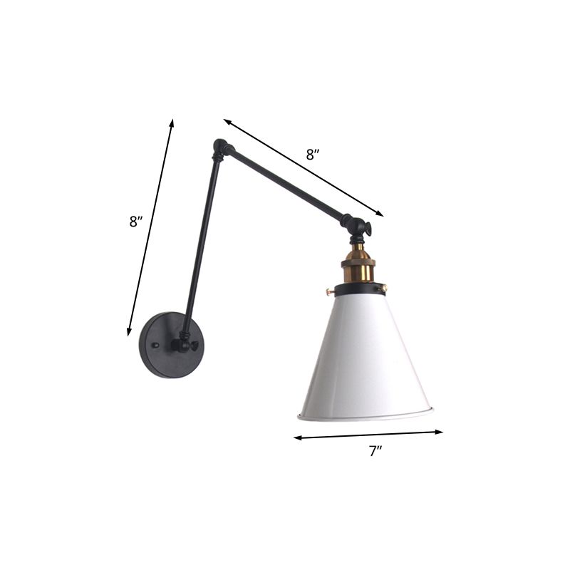 NovaLume Adjustable Industrial Wall Light Vintage Black | Lersk