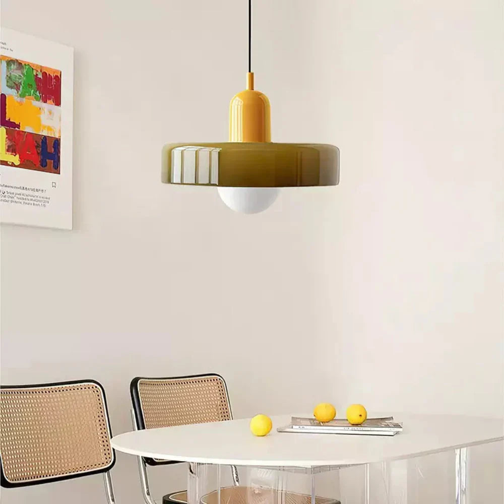 Elegant Bauhaus Inspired Adjustable Suspension Glass Chandelier For Modern Homes | Lersk