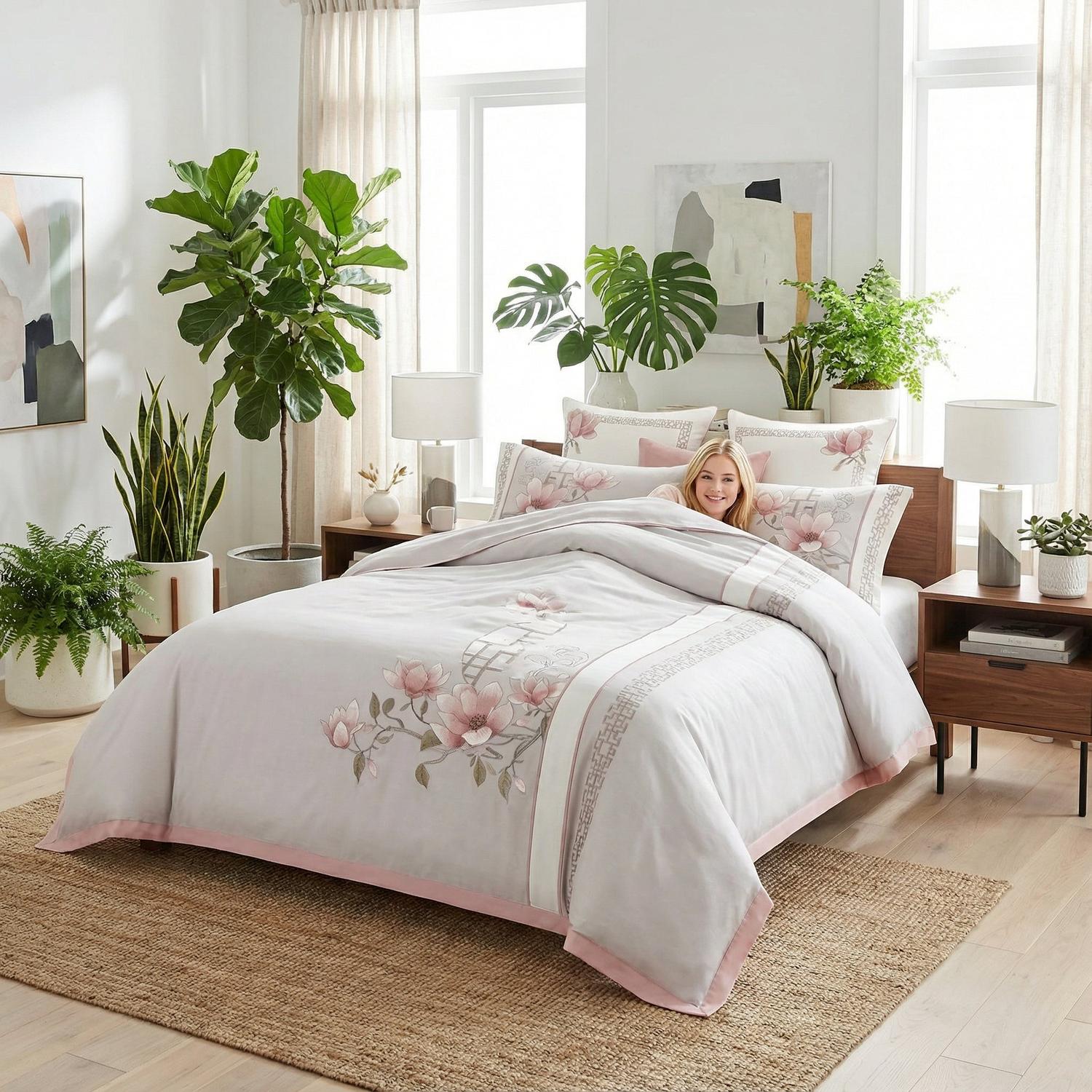 Aurelia Bedding Set With Elegant Embroidered Design | Lersk
