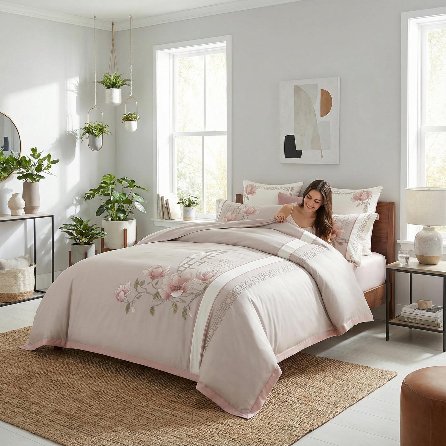Aurelia Bedding Set With Elegant Embroidered Design | Lersk