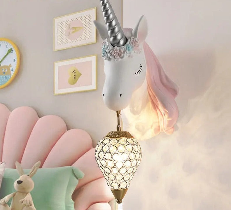 TranquilTide Resin Wall Light Unicorn Sconce For Calm Spaces | Lersk