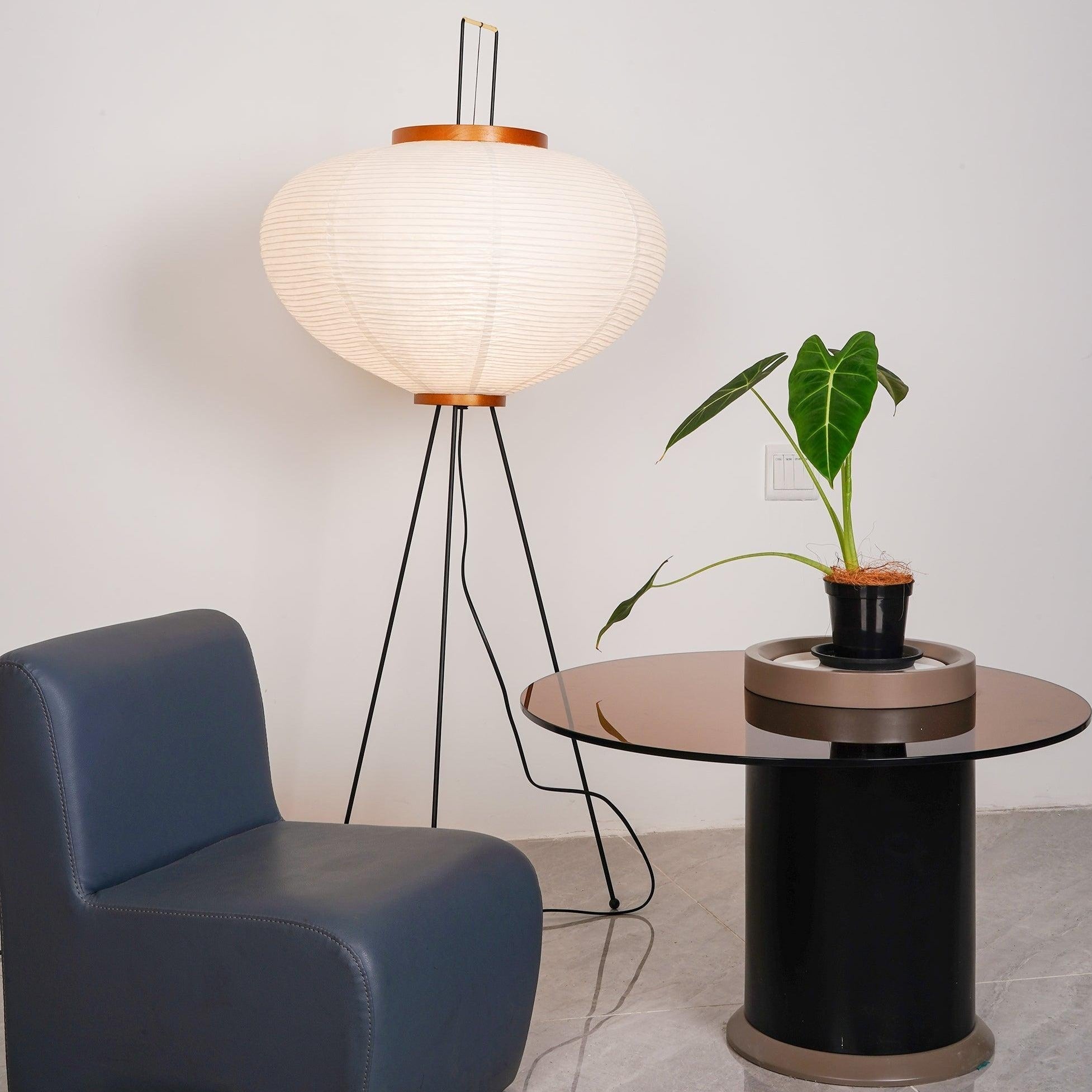 Hikaru Rispapir Gulvlampe Blødt Stemningslys Minimalistisk | Lersk
