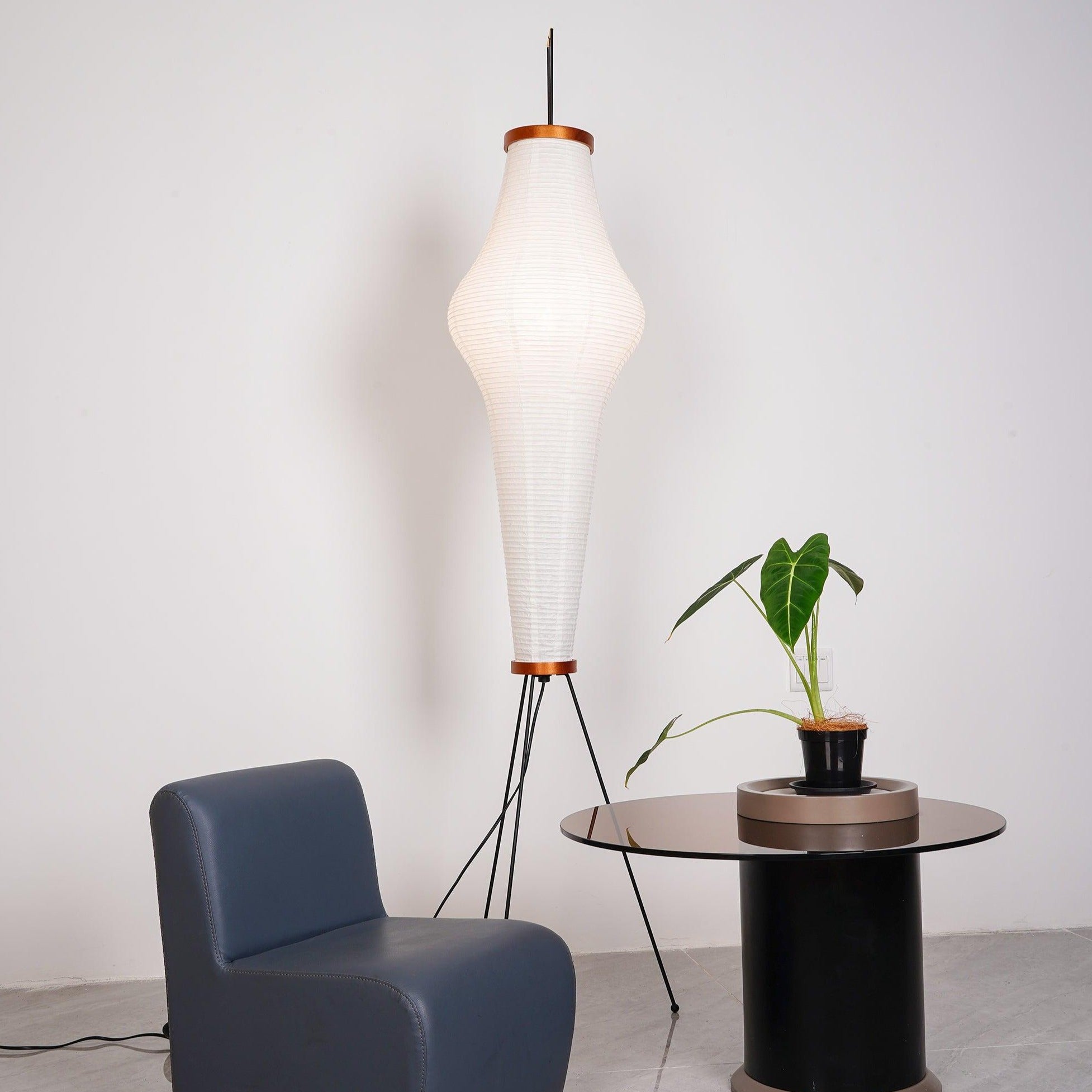Kaze Rice Paper Floor Lamp - Japanese-Inspired Ambient Glow | Lersk