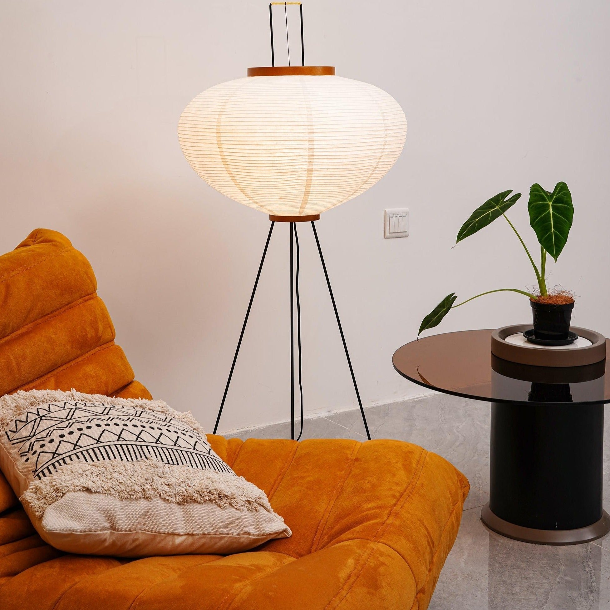Hikaru Rispapir Gulvlampe Blødt Stemningslys Minimalistisk | Lersk