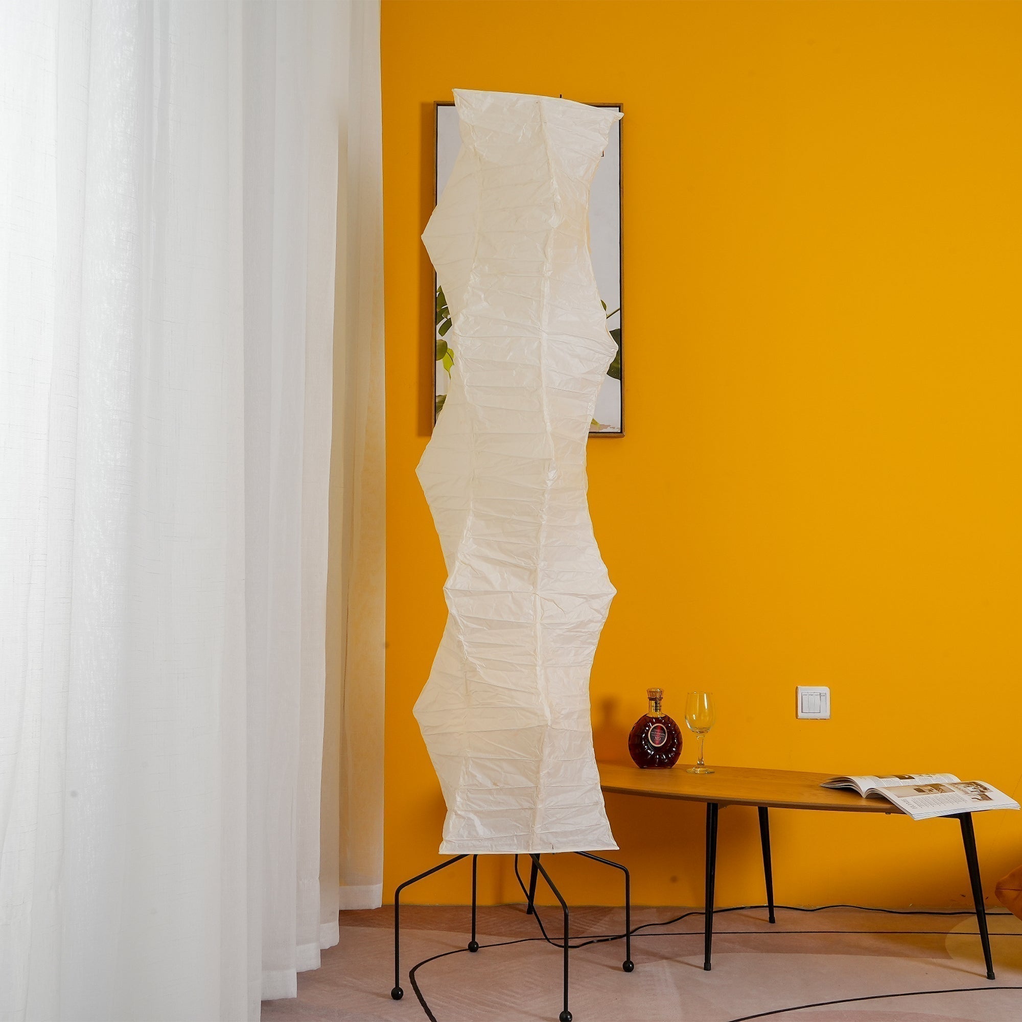 Kaze Rice Paper Floor Lamp - Japanese-Inspired Ambient Glow | Lersk