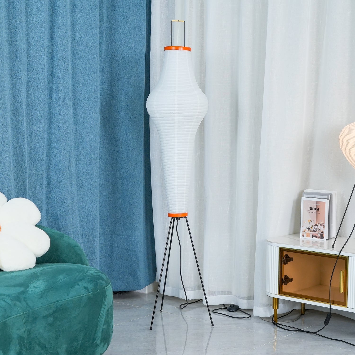 Hikaru Rispapir Gulvlampe Blødt Stemningslys Minimalistisk | Lersk