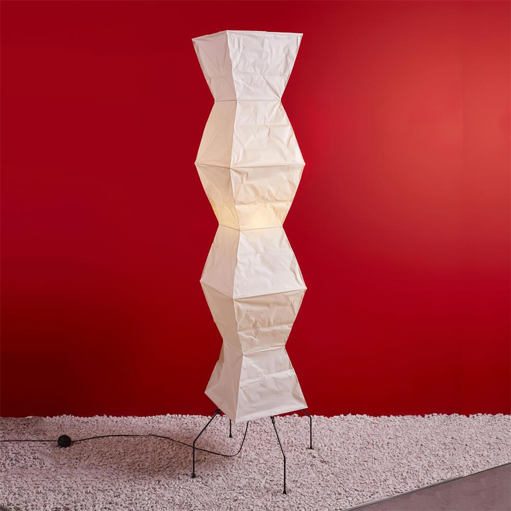 Kazumi Rice Paper Floor Lamp by Petprovac Soft Ambient Glow | Lersk