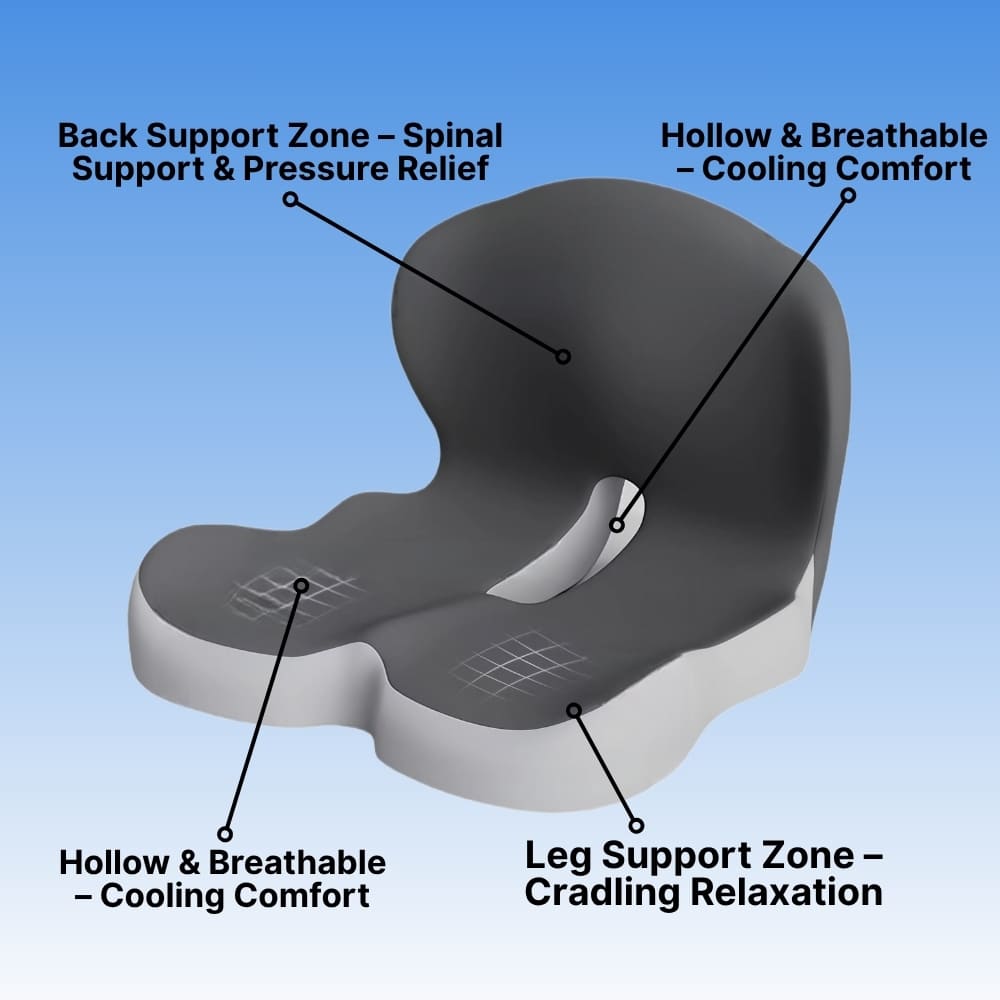 Alvara Orthopedic Memory Foam Seat And Back Support Cushion | Lersk