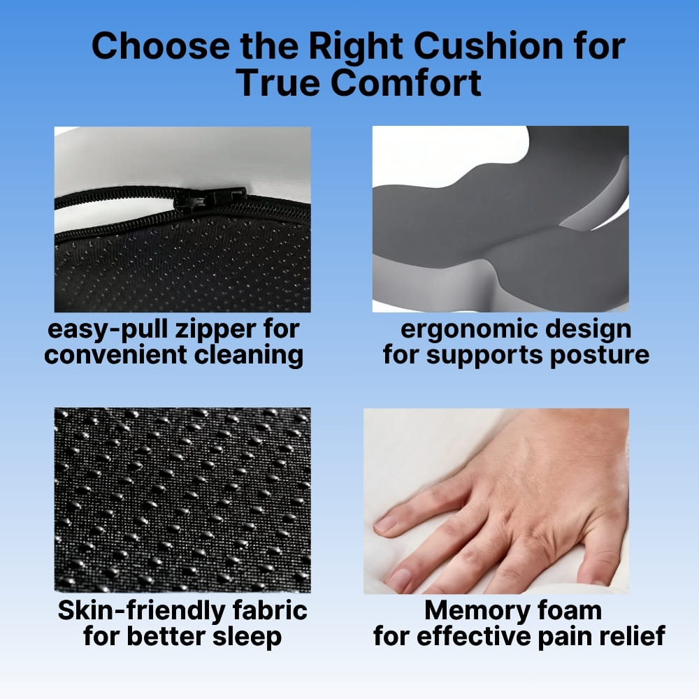 Alvara Orthopedic Memory Foam Seat And Back Support Cushion | Lersk