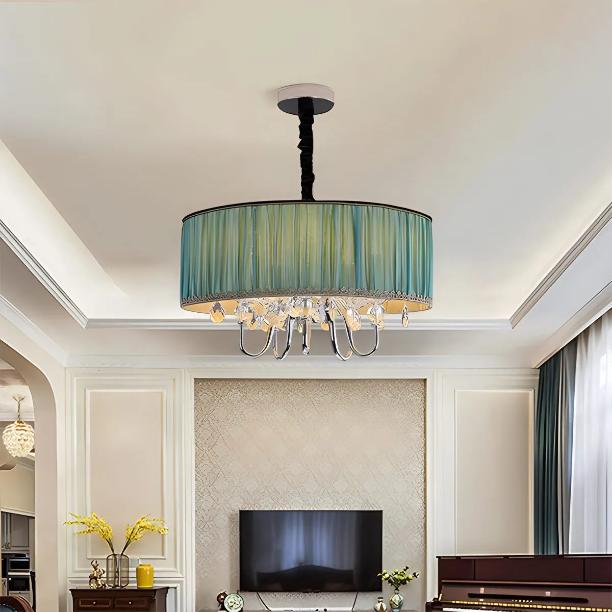 Alloy Luxury Crystal Pendant Light for Living Room | Lersk