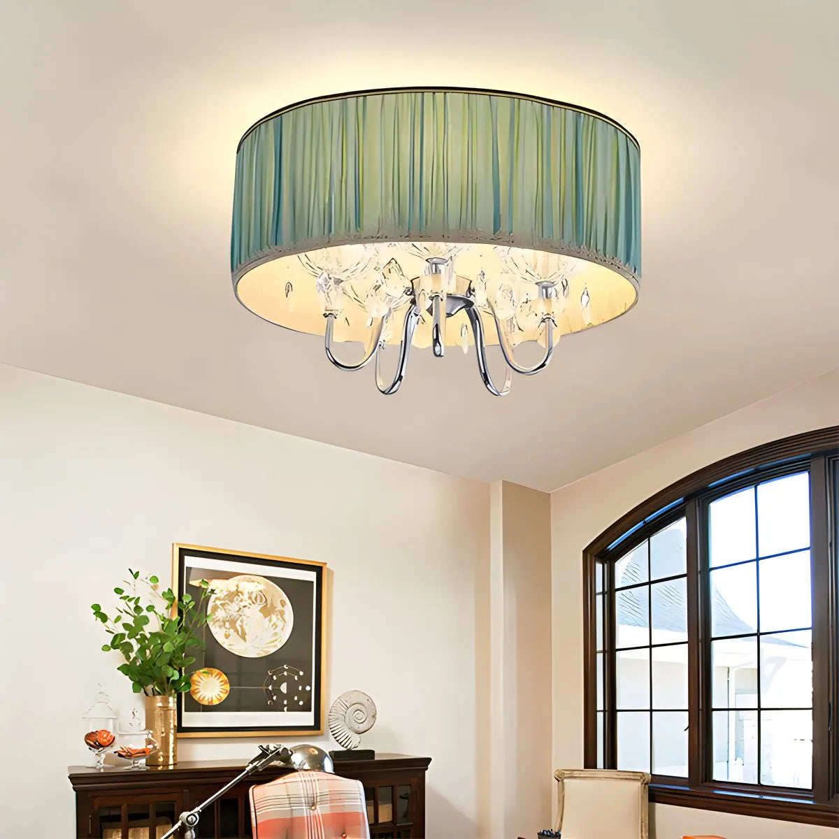 Alloy Luxury Crystal Pendant Light for Living Room | Lersk