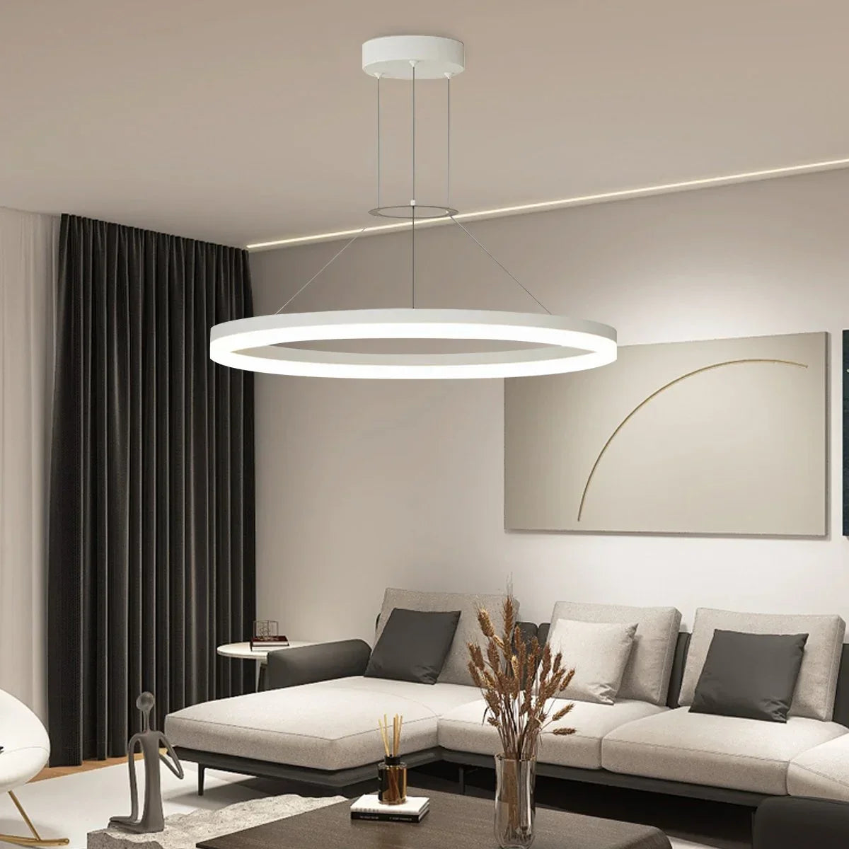 Circular Led Pendant Light for Living Room Kitchen | Lersk