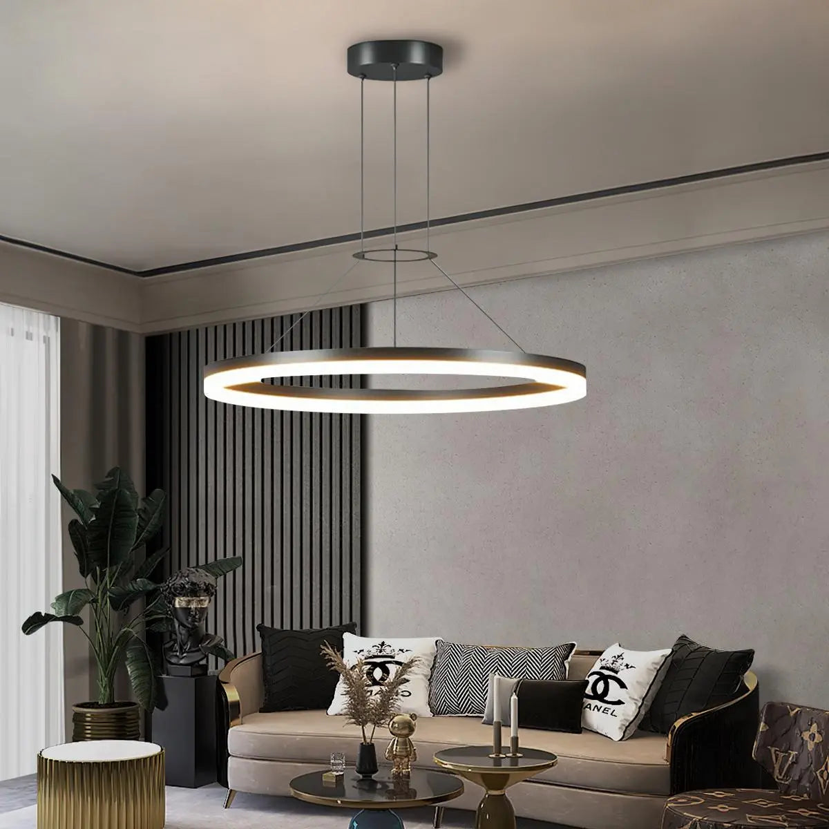 Circular Led Pendant Light for Living Room Kitchen | Lersk