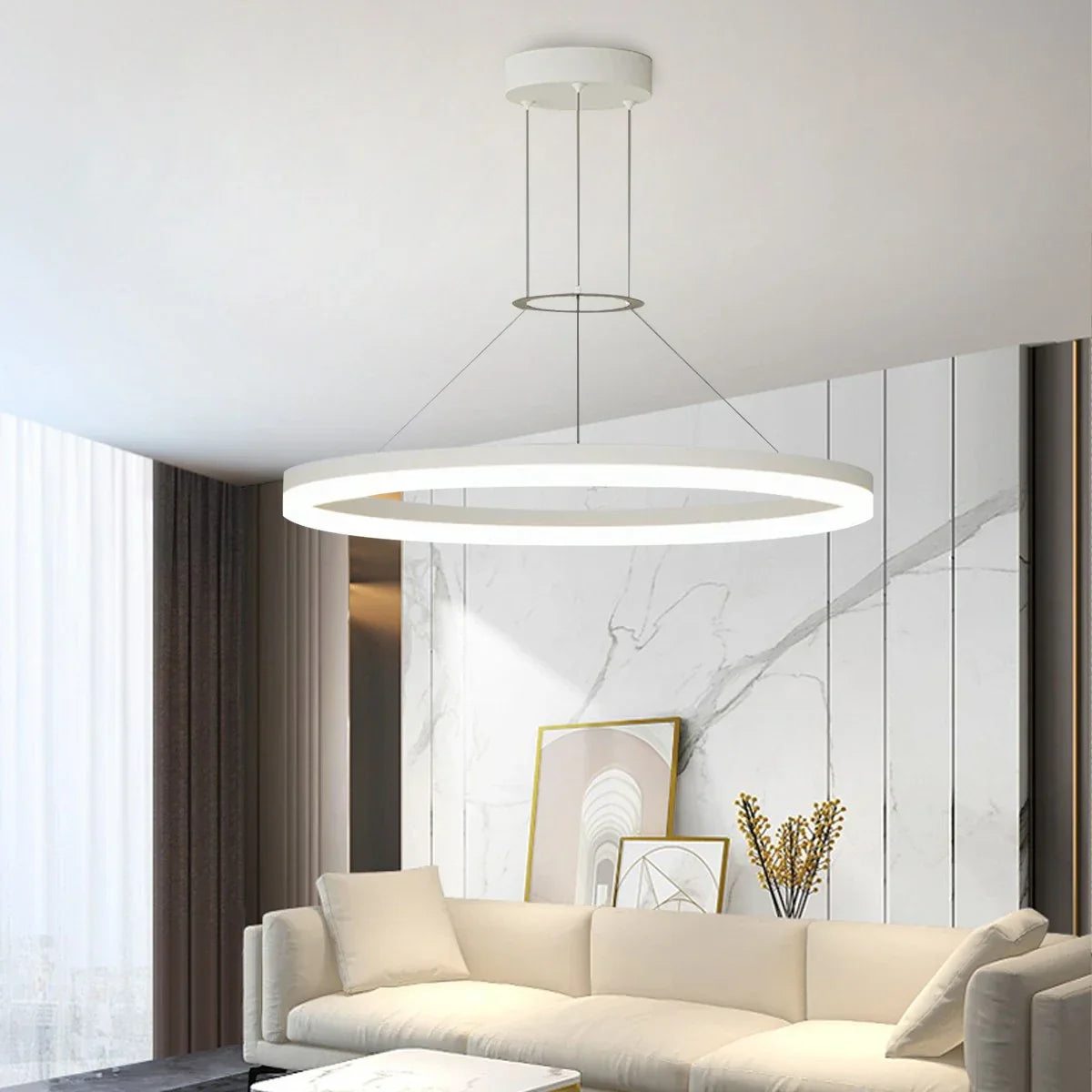 Circular Led Pendant Light for Living Room Kitchen | Lersk